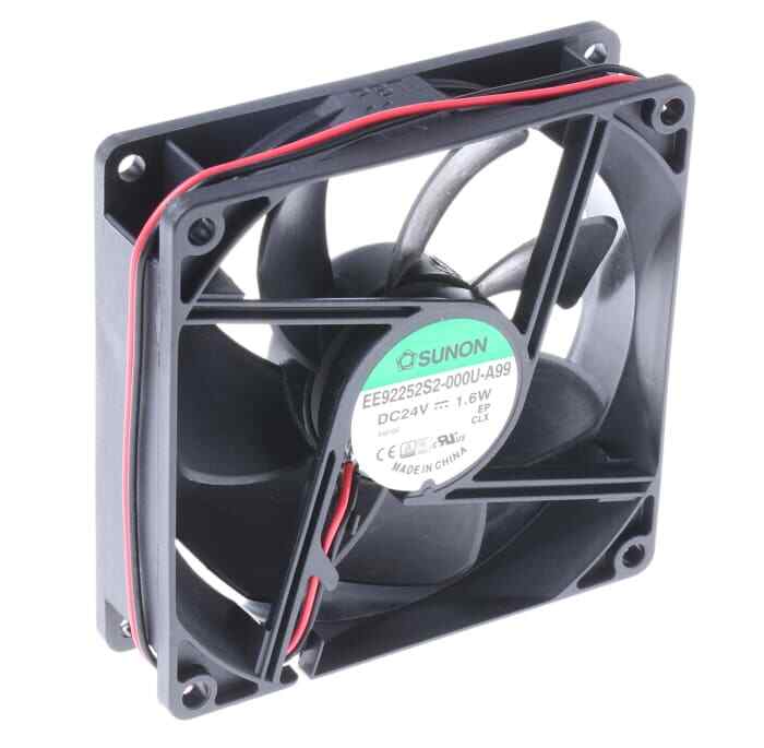 Sunon 24 V dc, DC Axial Fan, 92 x 92 x 25mm, 76.5m³/h, 1.7W – EE92252S2-000U-A99