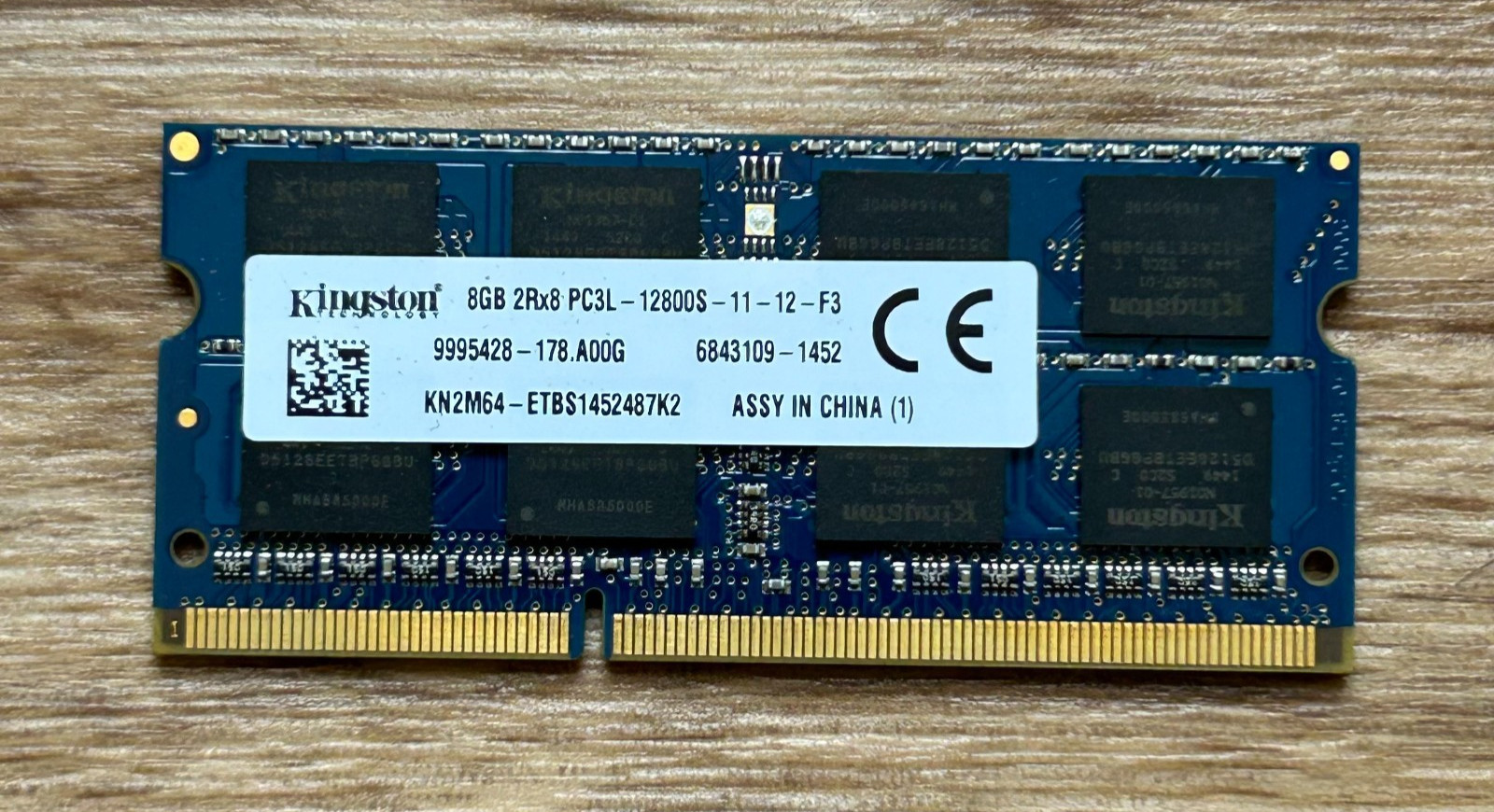 KINGSTON 8GB 2Rx8 PC3L-12800S DDR3 SODIMM LAPTOP MEMORY RAM KN2M64-ETBS14473NB3E