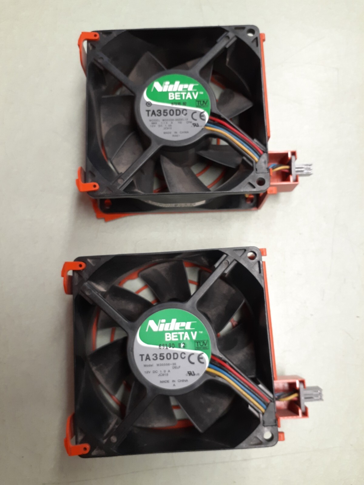 (2) Nidec TA350DC M35556-35 12V DC 1.0A Desktop Computer Cooling Fans