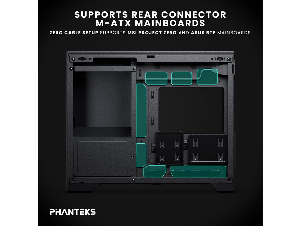 Phanteks XT V3, Compact Micro-ATX Gaming Chassis, Tempered Glass Front & Side, 3