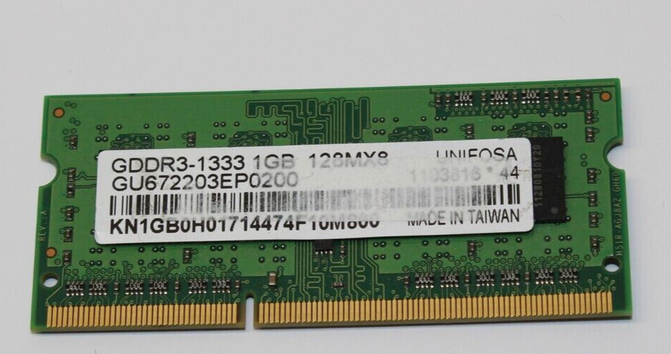 Unifosa GU672203EP0200 GDDR3-1333 1GB 128MX8 RAM Memory for Laptops