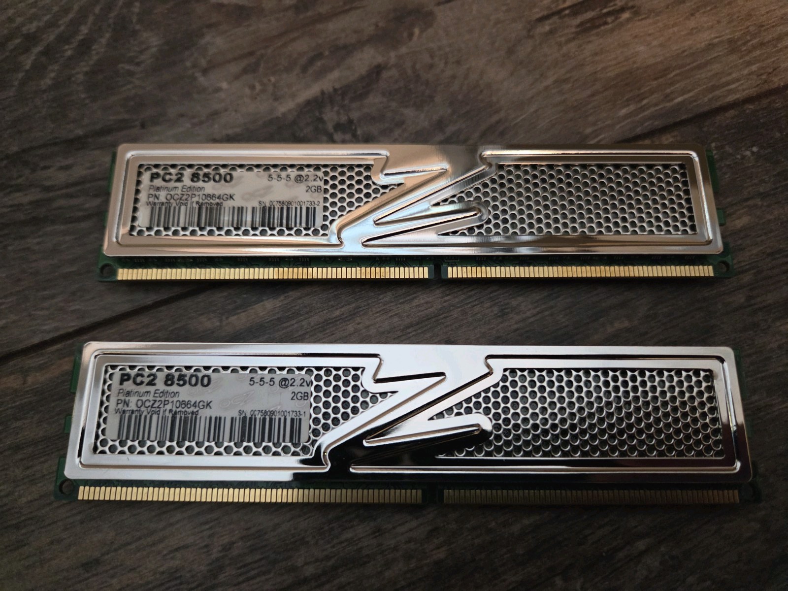 4GB OCZ Platinum DDR2 1066MHz (2x2GB) PC2-8500 OCZ2P10664GK Performance RAM