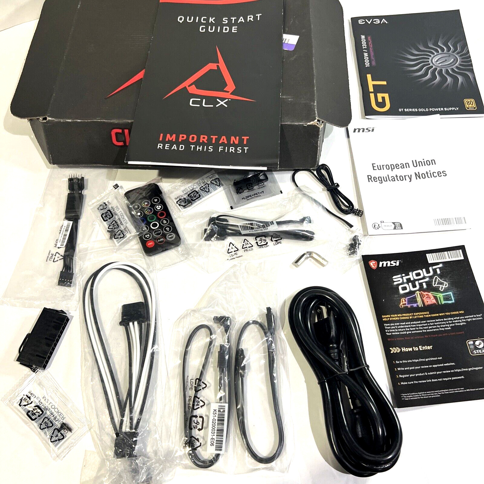 CLX Gaming PC Extra Parts Pieces and Cables