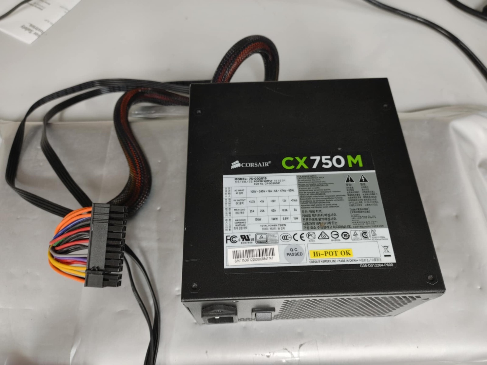 Corsair CX750M 75-002019 80 Plus Bronze Semi-Modular Power Supply 750W