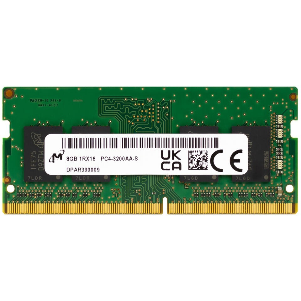 Micron 8GB DDR4 3200 MHz PC4-25600 SODIMM 260-Pin 1Rx16 Laptop Memory RAM 1x 8G