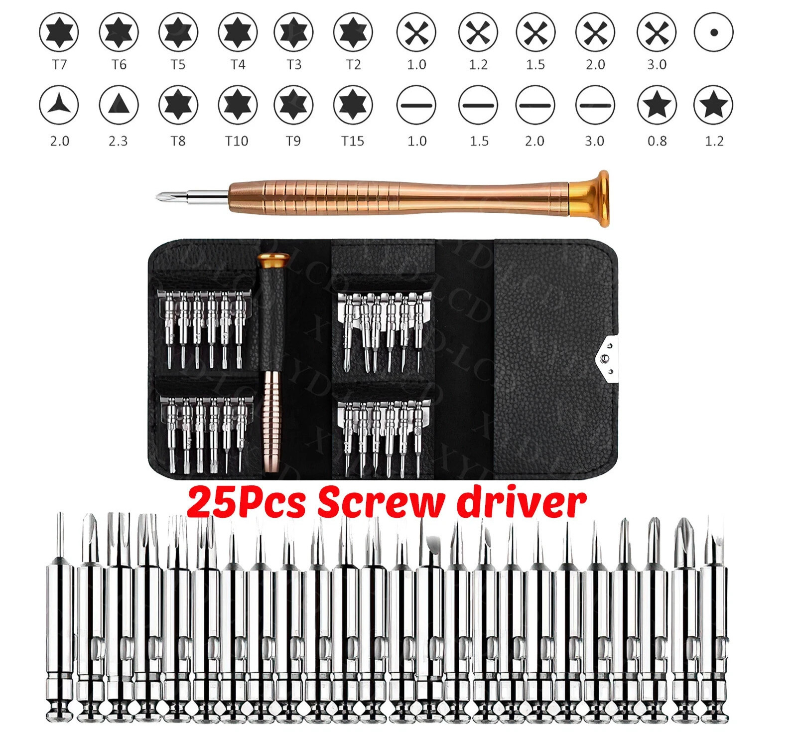 25 in1 Precision Screwdriver Set Computer Repair Torx Tool Kit Laptop Smartphone