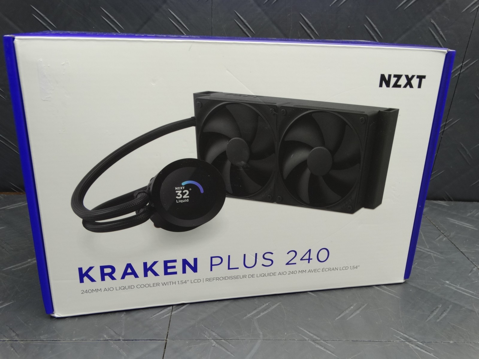 NZXT Kraken Plus 240 Black AIO Liquid CPU Cooler 1.54in LCD RL-KN240-B2