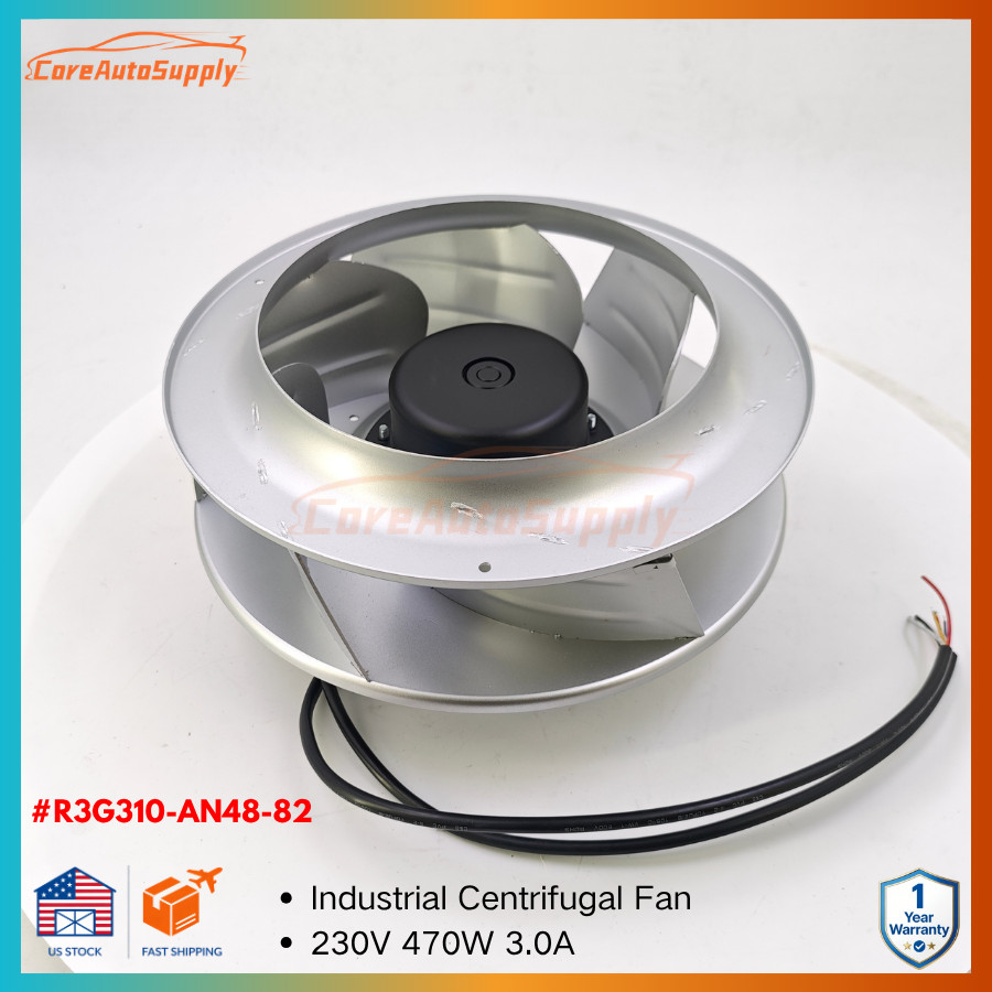 R3G310-AN48-82 Industrial Centrifugal Fan 230V 470W 3.0A HVAC Cooling Blower NEW