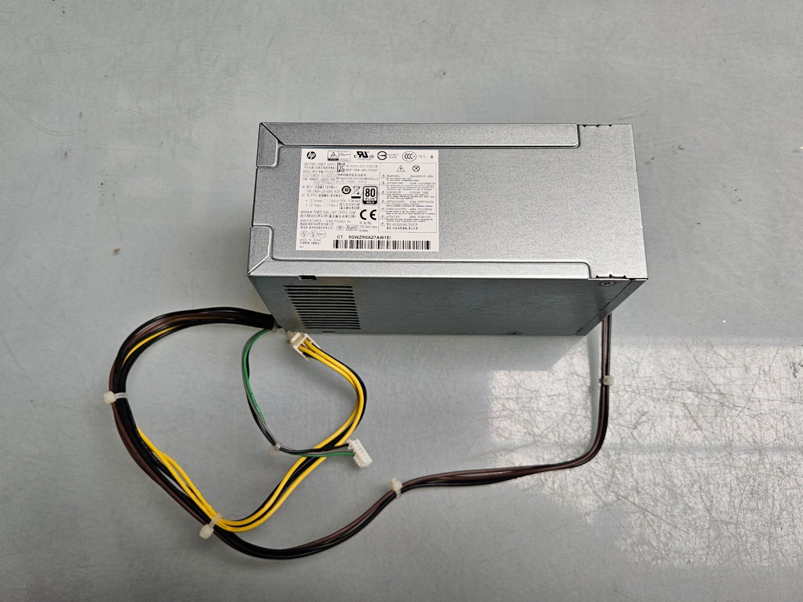 L08262-004 Genuine HP TP01 TE01 310W 80+ Gold Model: PCG007 Power Supply Unit