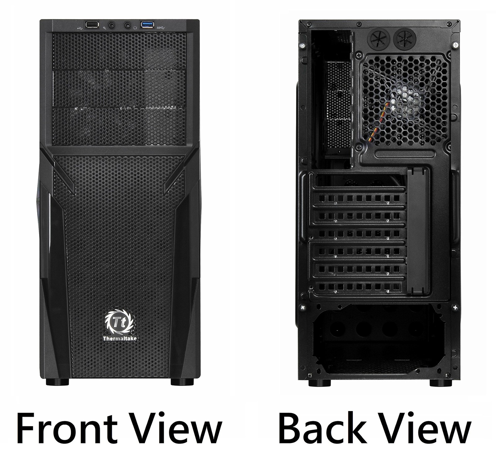 Thermaltake Versa H21 SPCC ATX Mid Tower Computer Chassis CA-1B2-00M1NN-00,Bl