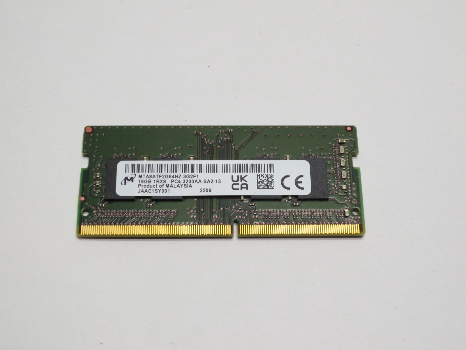 Micron Dell HP Lenovo 16GB 1Rx8 DDR4 PC4-3200AA SODIMM Laptop RAM MTA8ATF2G64HZ