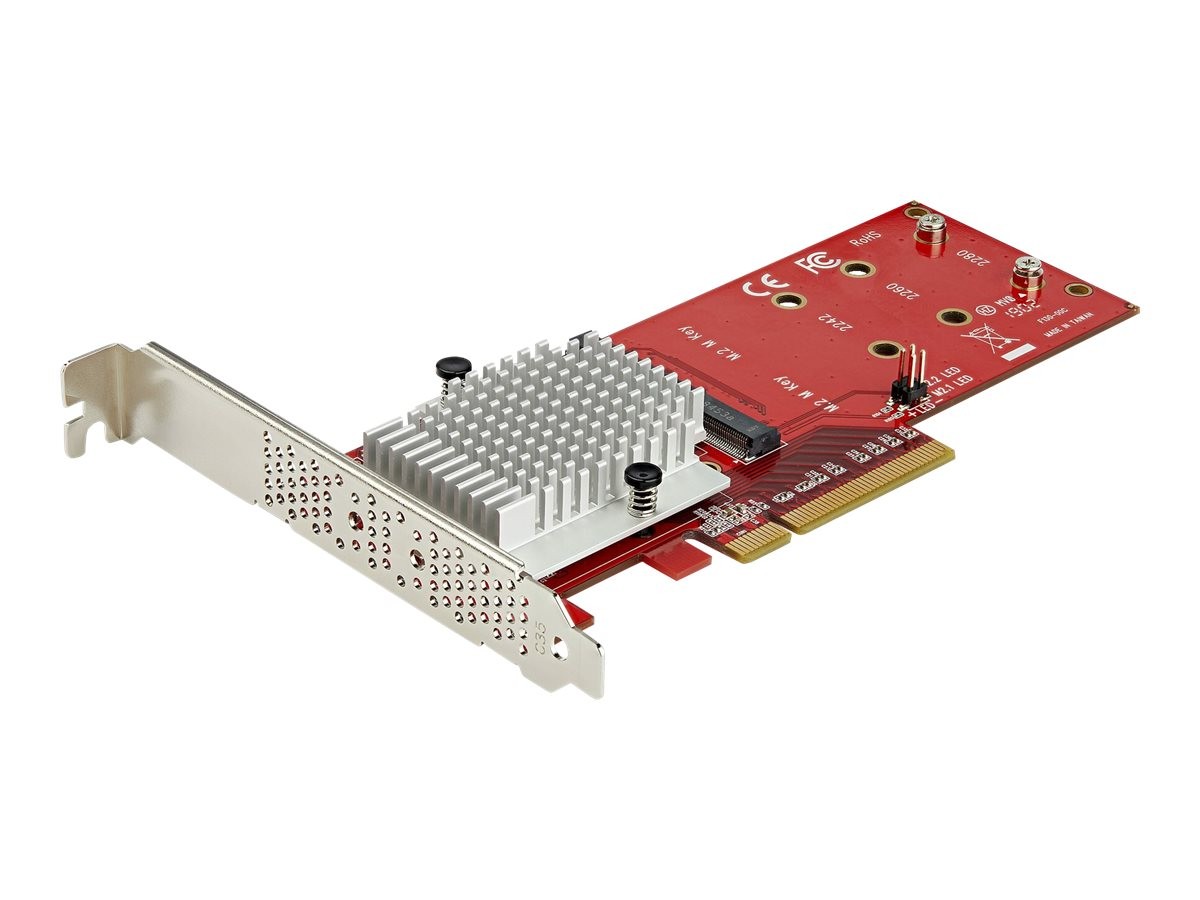 StarTechcom X8 Adapter for Dual PCIe M.2 PCIe 3.0 PCIe M.2 PCI 3.0 SSDs
