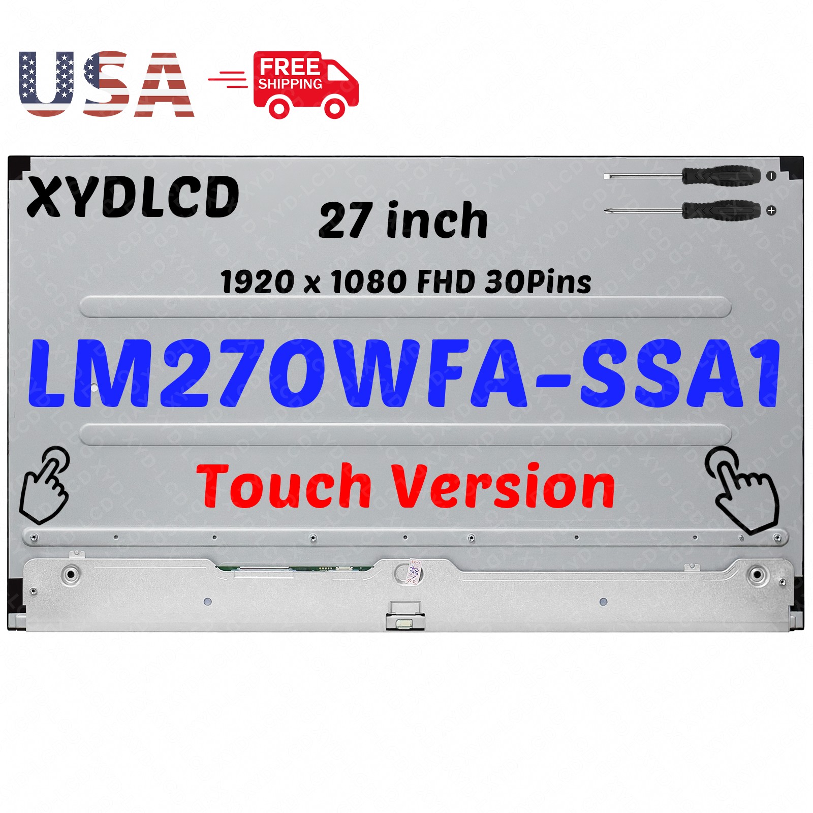 27in LM270WFA SSA1 for HP 27-D 27-D0244 All-in-One LCD Touch Screen Replacement