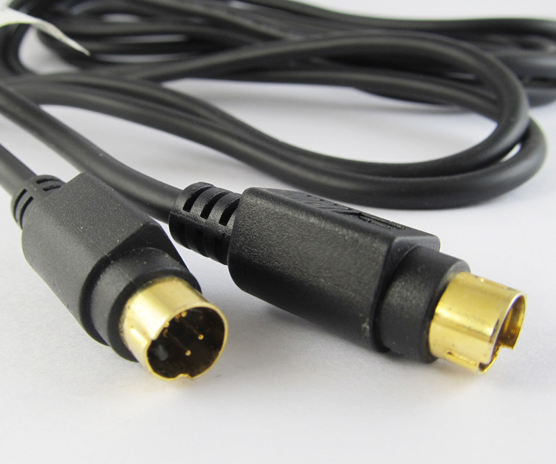1pc 10ft S-Video Cable Mini Din 4 Pin Male to Male Dual Male For DVD HDTV Gold