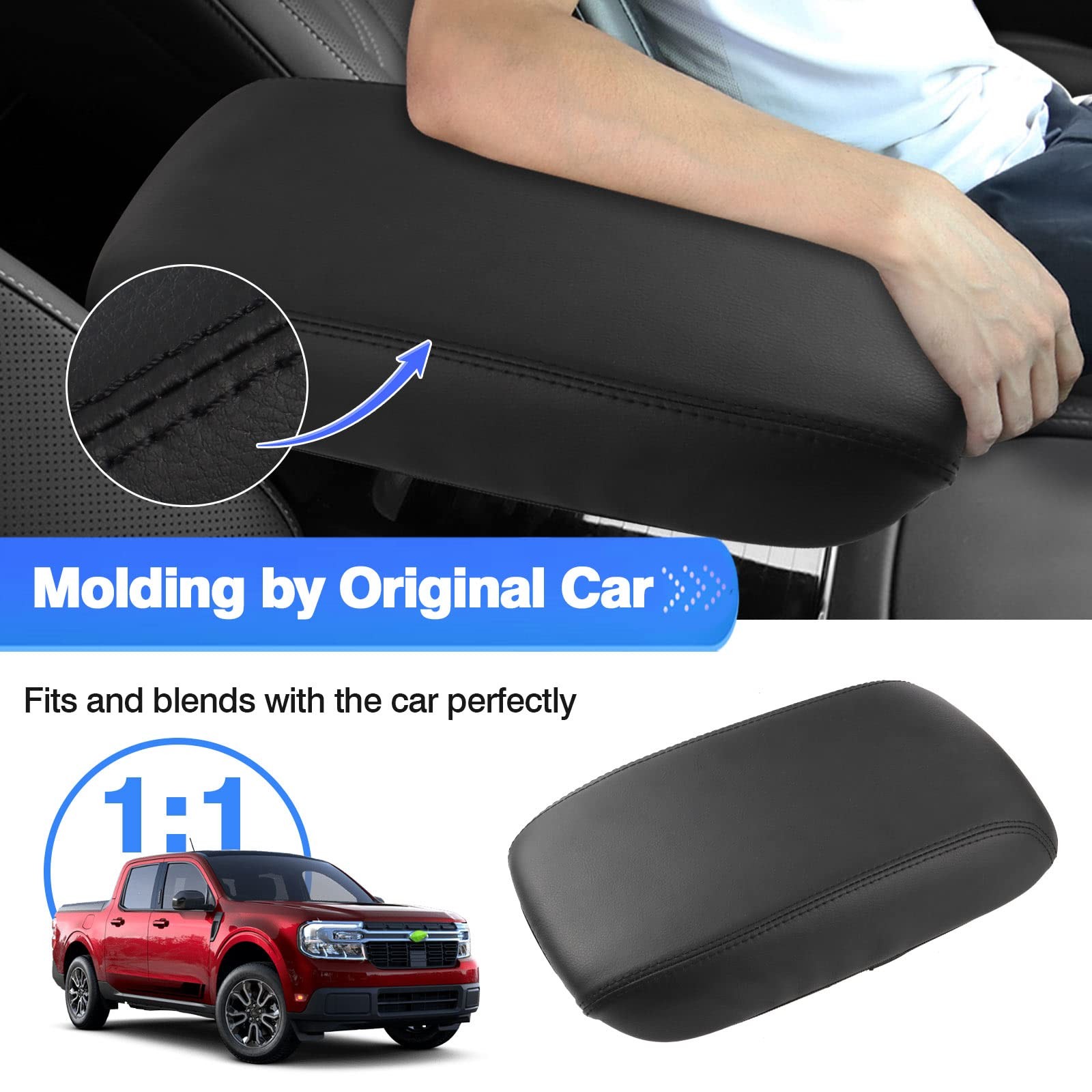 Autorder Center Console Cover for 2022-2025 2026 22-26 Ford Maverick, Black