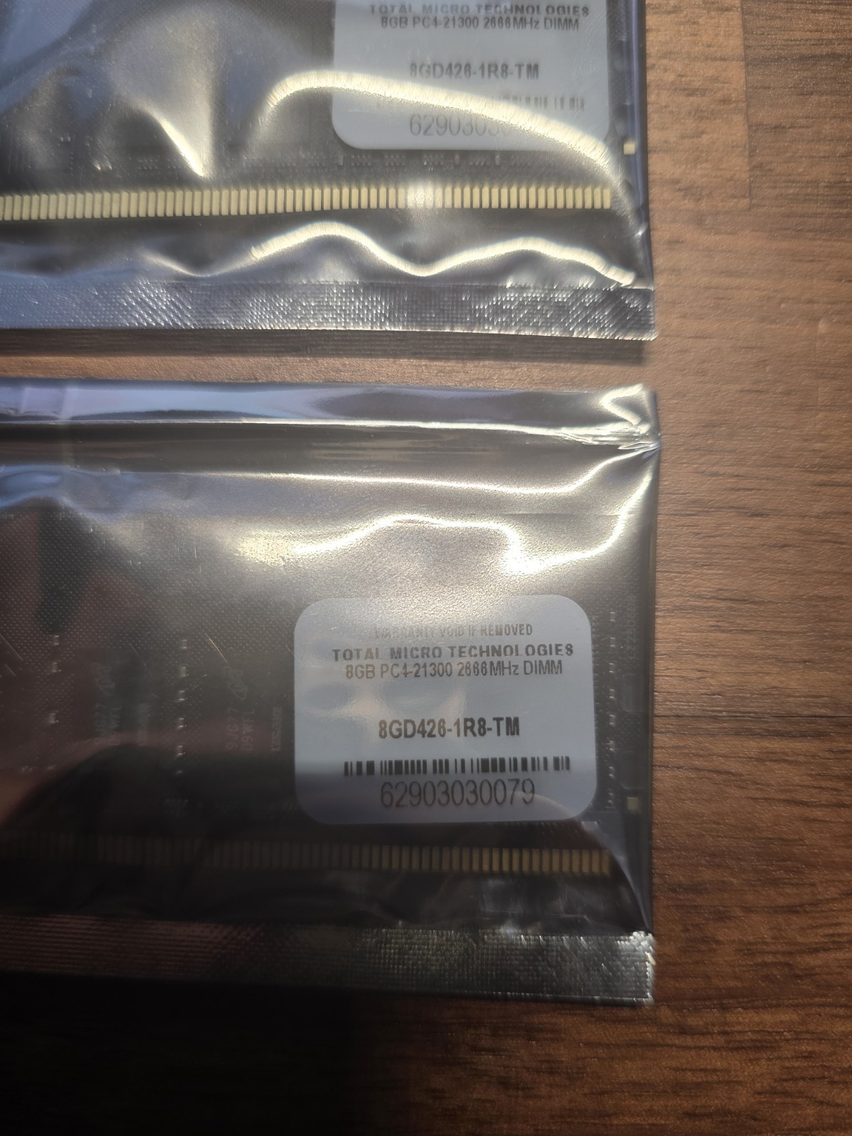 (2) TOTAL MICRO TECHNOLOGIES 8GSD426-1R8-TM 8Gb Ddr4 2666Mhz