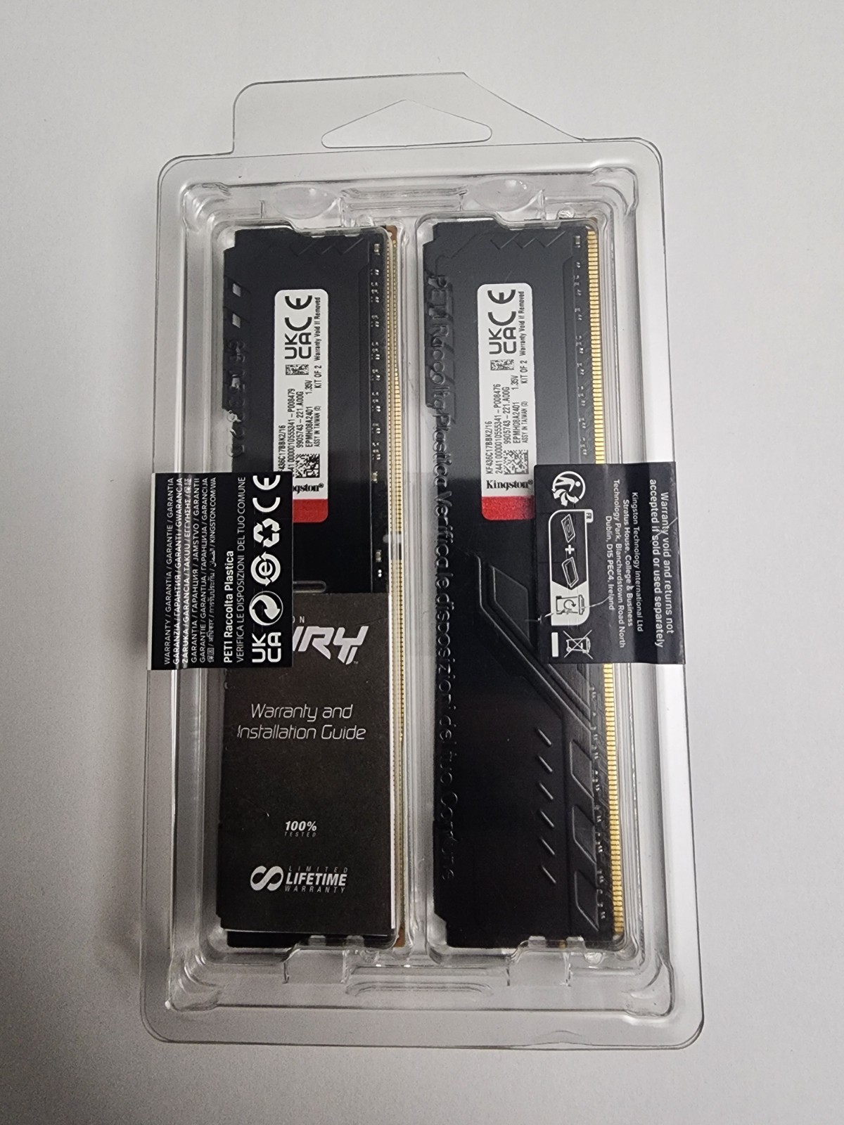 Kingston FURY Beast 16GB (2 x 8GB) – (DDR4-3600) UDIMM Memory – New Sealed