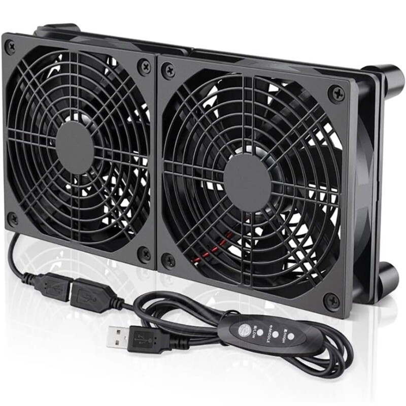 High Speed USB Fans PC Chassis Temperature Control Fan 2400RPM 2 Fans Efficient