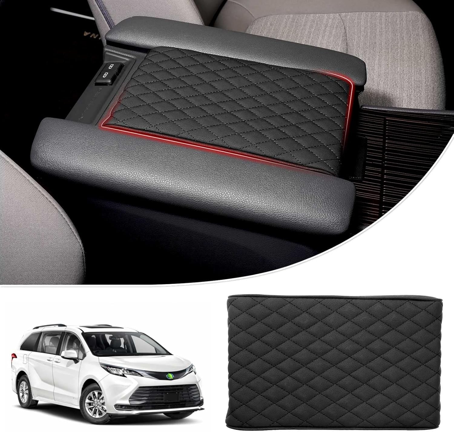 Autorder Center Console Cover for Toyota Sienna 2021-2024 2021-2025