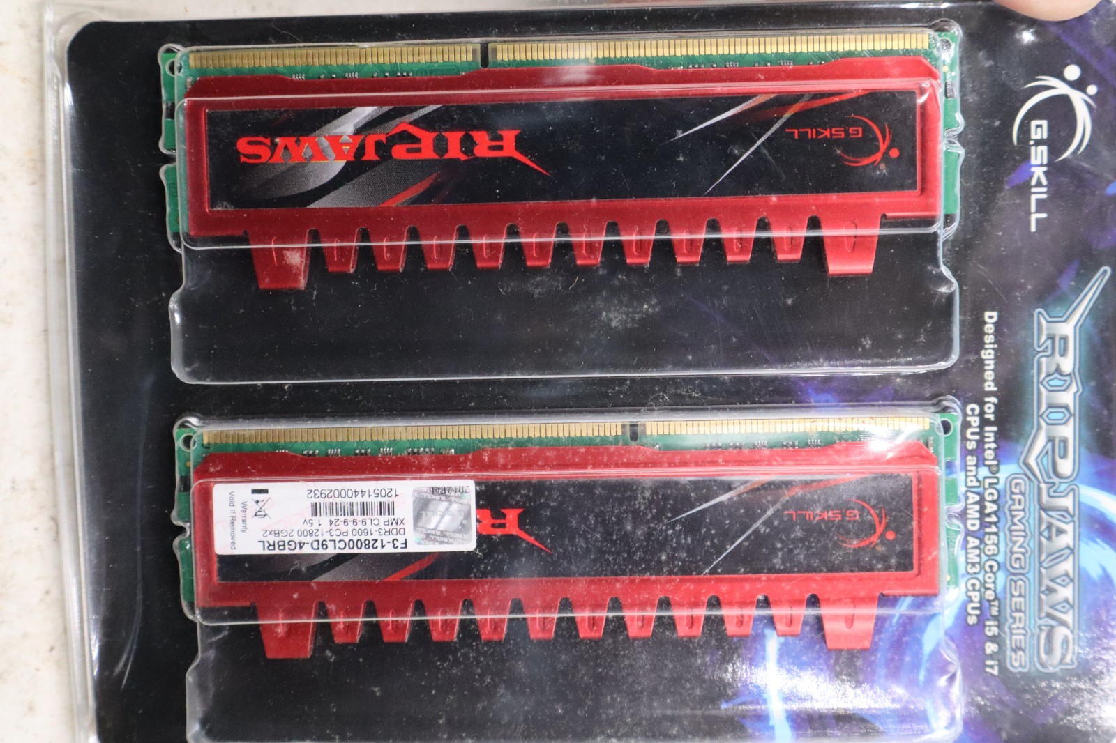 G.Skill Ripjaws 4GB (2x2GB) PC3-12800 DDR3-1600 F3-12800CL9D-4GBRL Desktop RAM