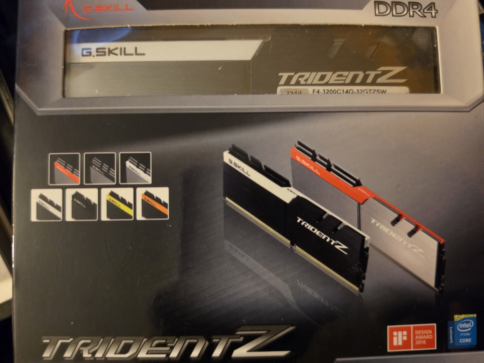G.SKILL Trident Z DDR4-3200 32GB (4x8GB) DIMM Intel XMP 2.0