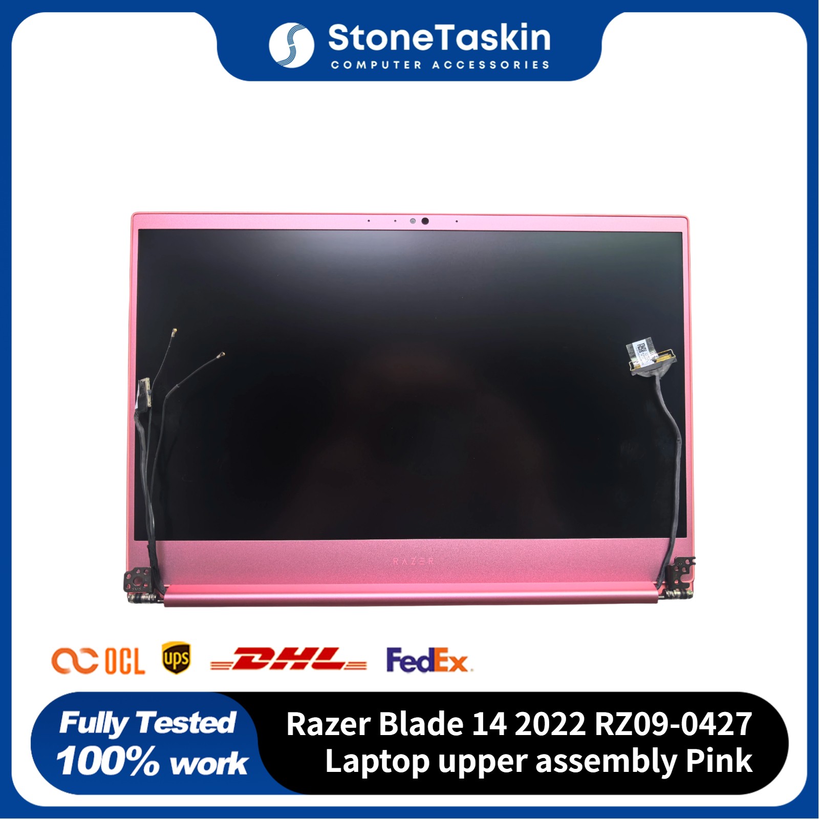 Original For Razer Blade 14 2022 RZ09-0427 Laptop upper assembly Pink