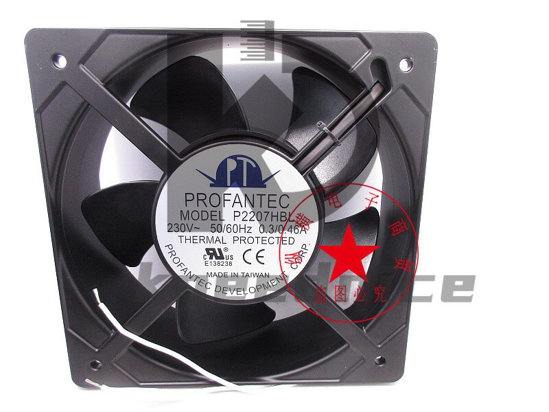 PROFANTEC P2207HBL 205*205*72mm 230V power distribution cabinet exhaust fan