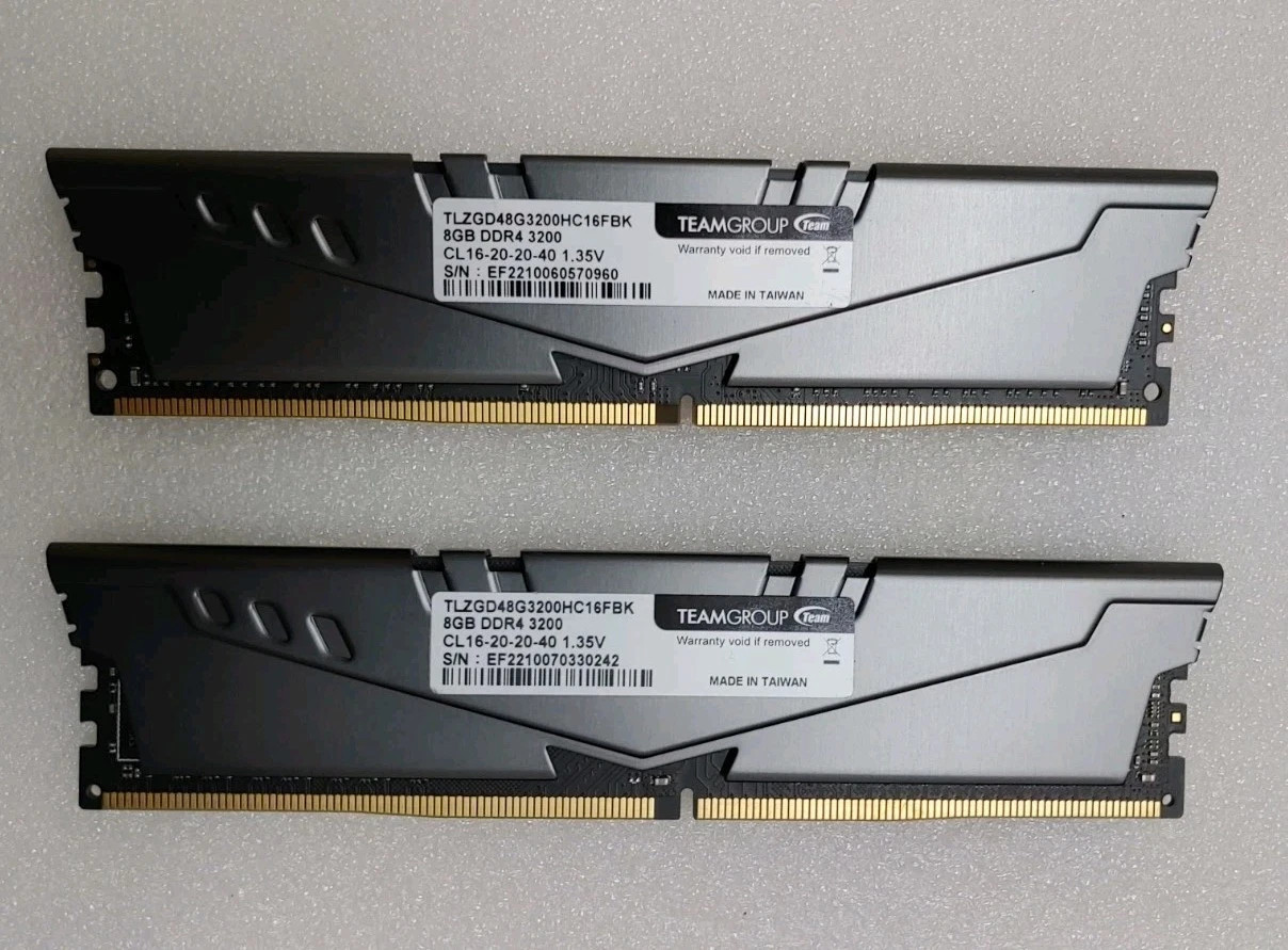 Team T-Force Vulcan Z 16GB (2x8GB) DDR4 2400MHz Desktop RAM TLZGD48G3200HC16FBK