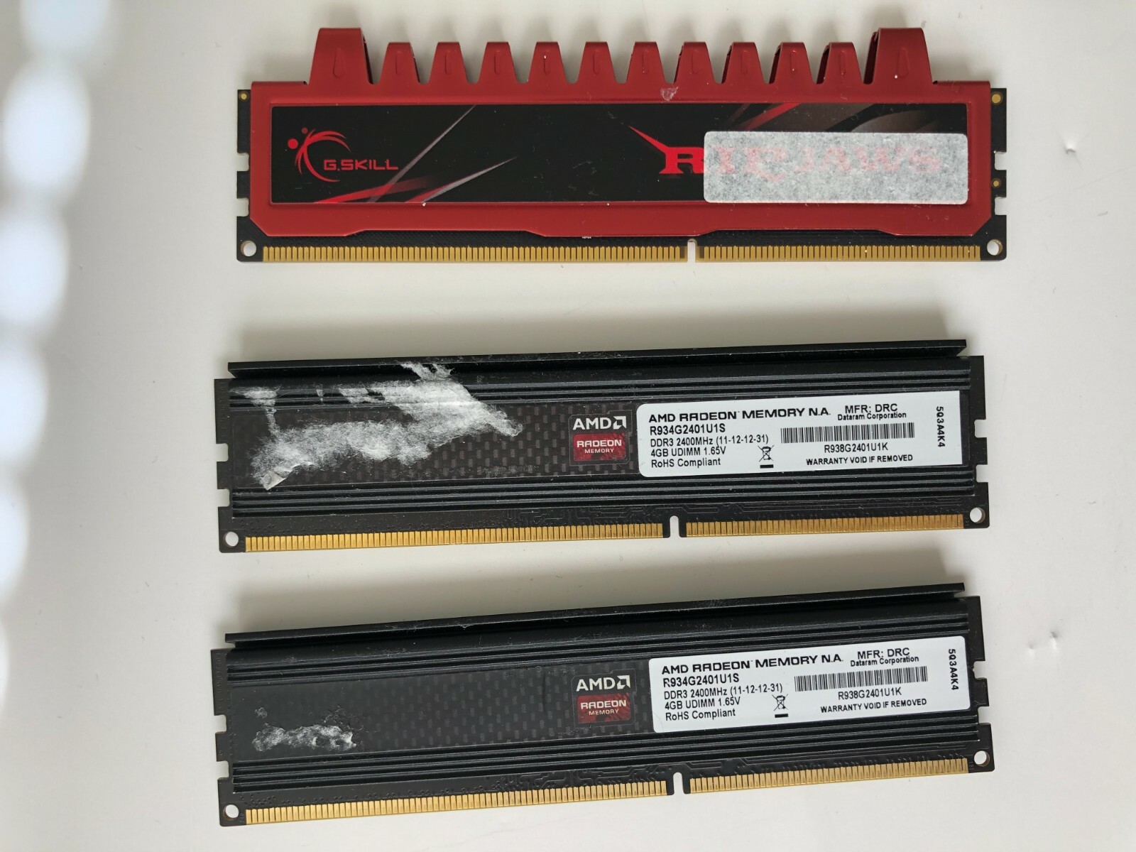*FOR PARTS* AMD Radeon R9 Gamer Series RAM 8GB KIT 2x4GB DDR3 2400 (PC3 19200)