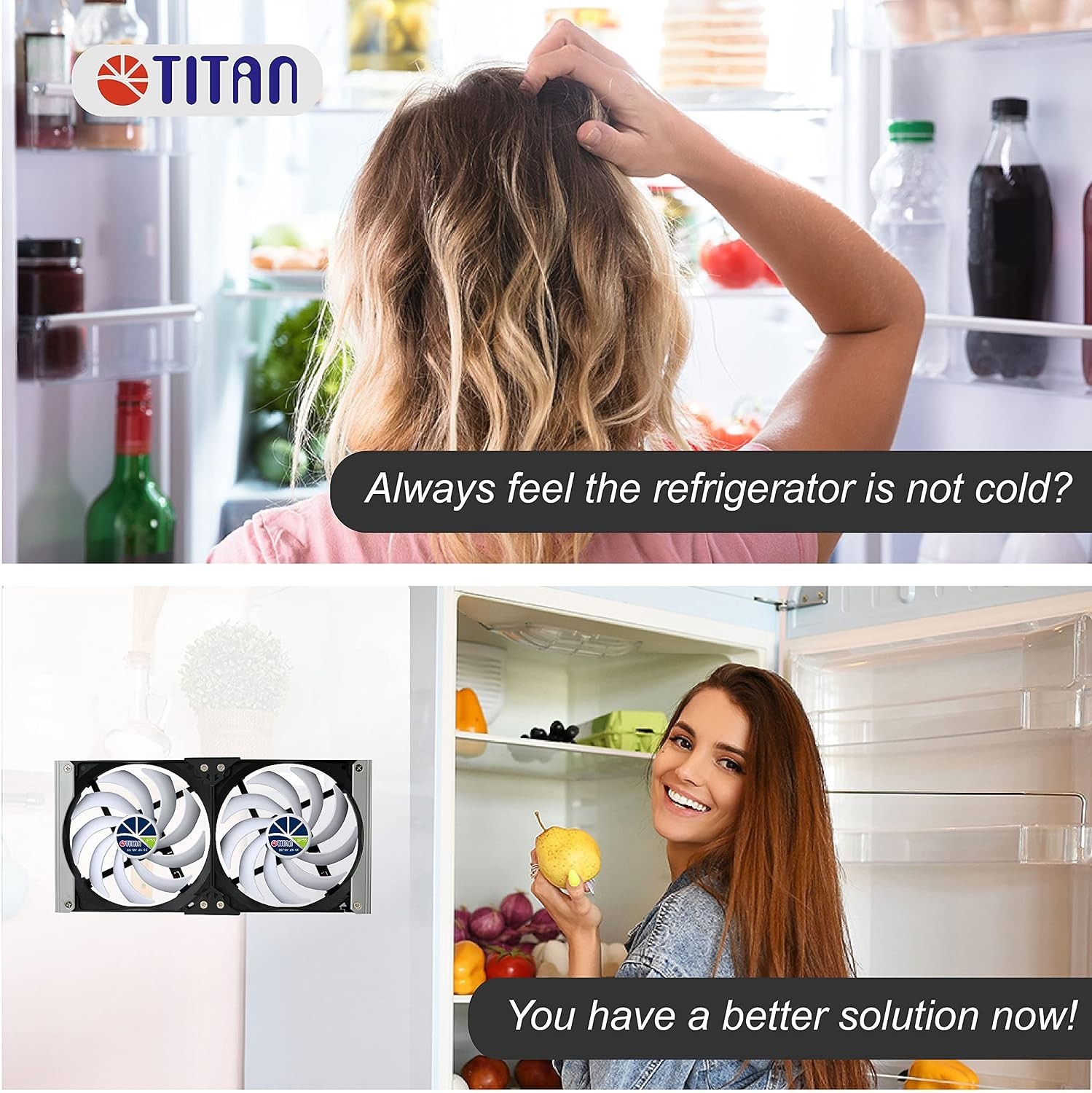 12V Waterproof Cooling Fan with Speed Controller for RV Fridge Ventilation