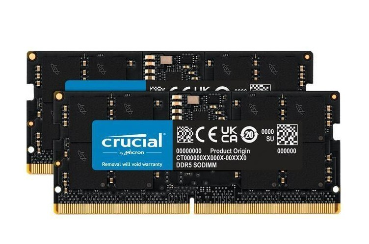 Crucial 16GB 24GB 32GB 48GB 64GB DDR5 5600 PC5 44800 SODIMM Memory Model Kit LOT
