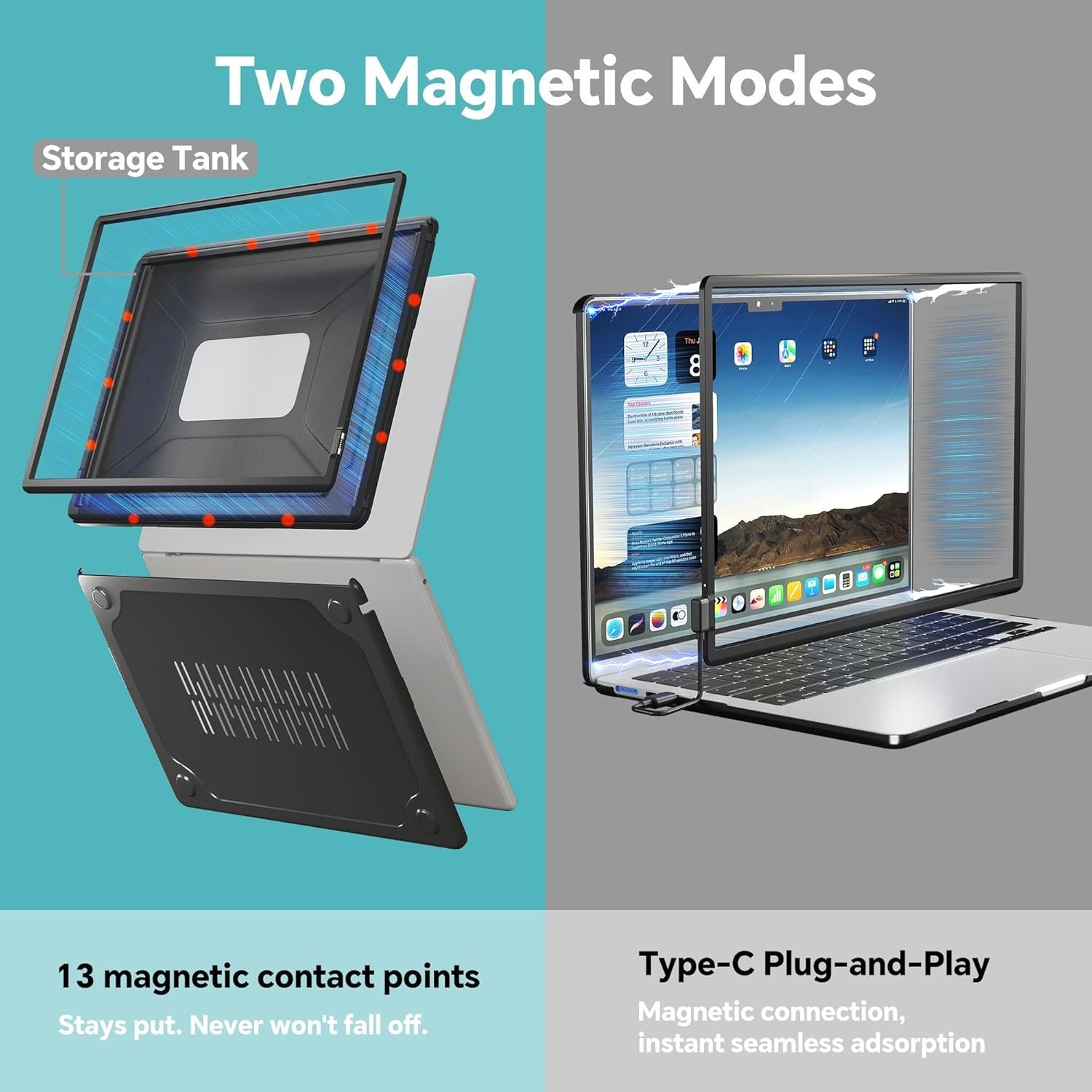 Magnetic Touchscreen Frame for MacBook Air 15″, IR Multi-Touch, Plug & Play Styl