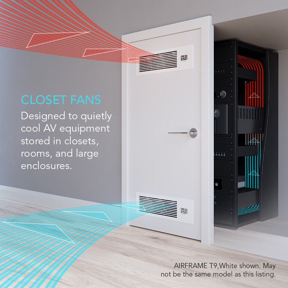 AIRFRAME T7, Cooling Fan System 17″ Exhaust, for AV Equipment Rooms & Closets