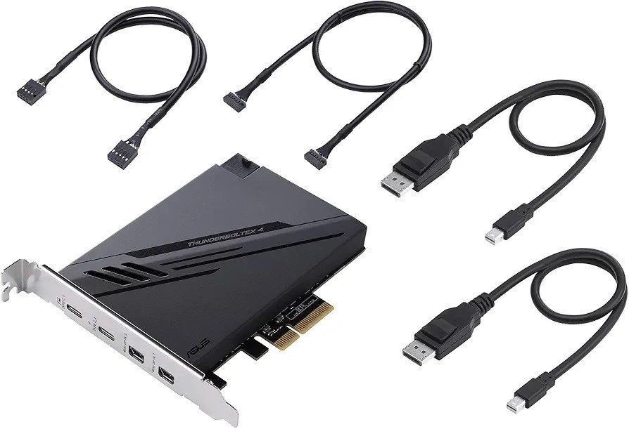 ASUS ThunderboltEX 4 Card with 2 Thunderbolt 4 Ports and DisplayPort 1.4 Support