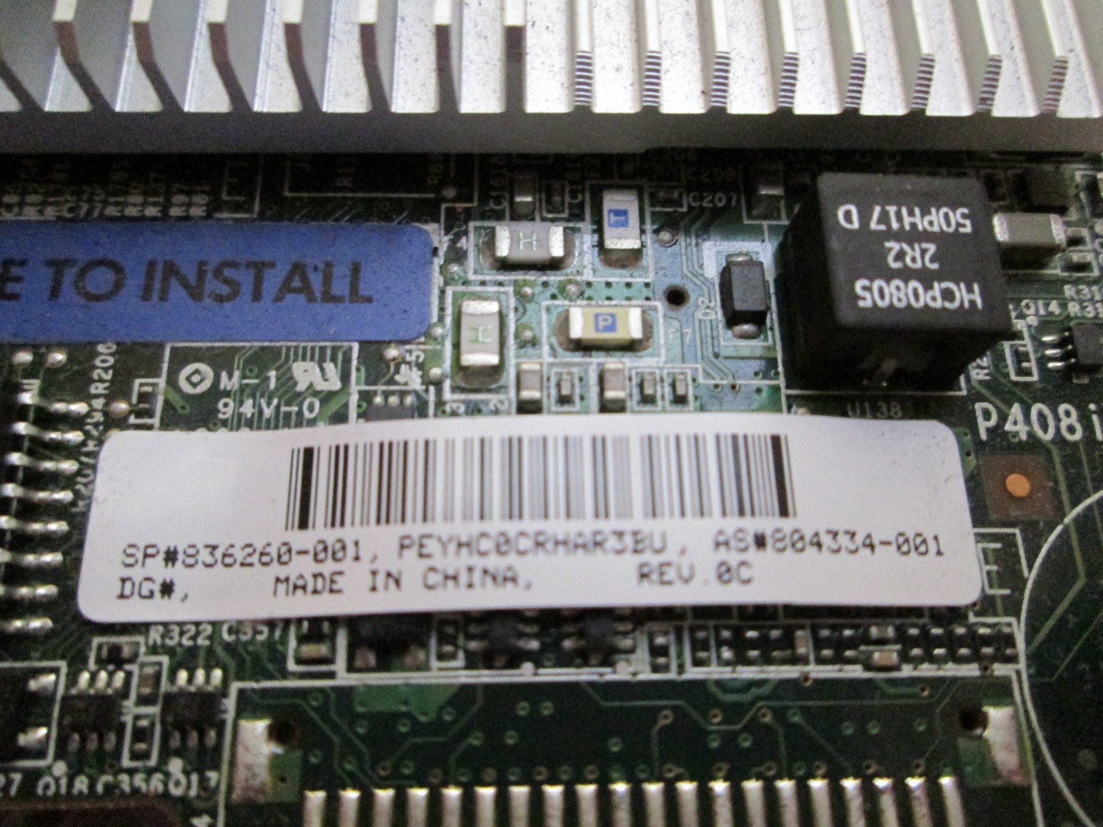HPE 836260-002 804334-002 Smart Array P408i-a SR 12G SAS Modular Controller