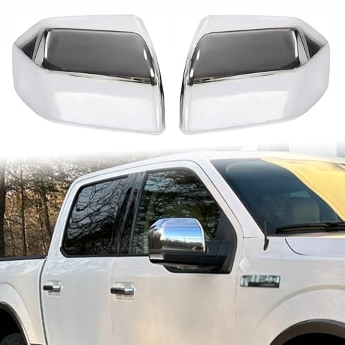Chrome Plated Full Mirror 2015-2020 Ford F-150 Mirror Covers(stick-on type)