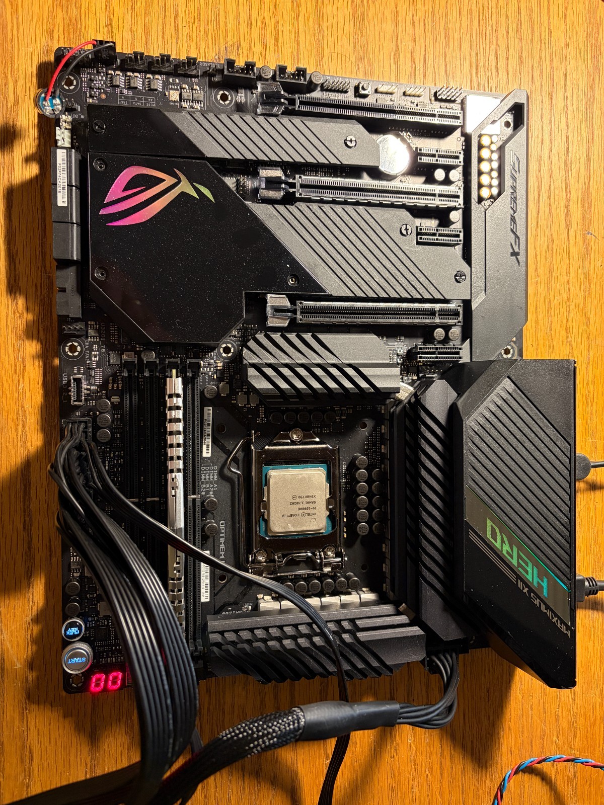 For Parts: Asus Rog Maximus XII Hero Wi-Fi, LGA 1200, Intel Motherboard CODE 00