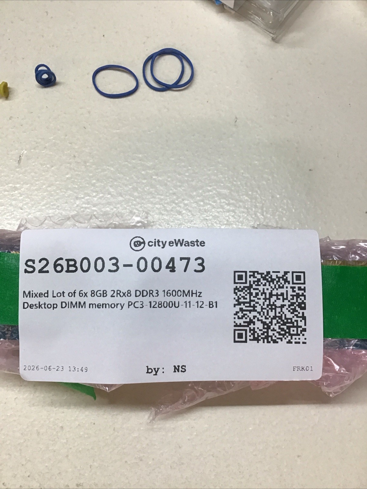 Mixed Lot of 6x 8GB 2Rx8 DDR3 1600MHz Desktop DIMM memory PC3-12800U-11-12-B1