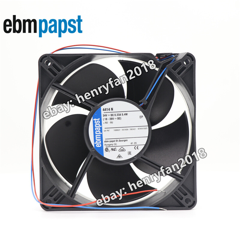Ebmpapst 4414N Axial Fan DC24V 5.4W 0.23A 120*120*38MM 2wires Cooling Fan