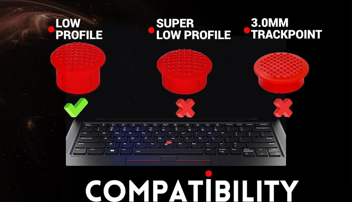 3 X Low Profile Trackpoint Caps Replacement for Lenovo Thinkpad X230S,X240,X250,