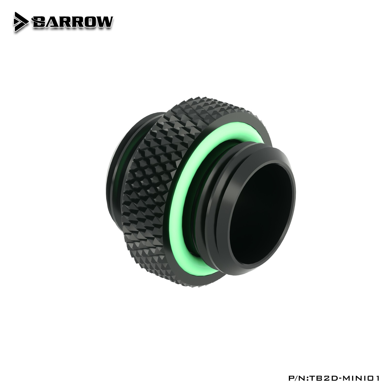 Barrow 5mm G1/4″ Thread Dual Male to Male Mini Joint Fitting Connector Black