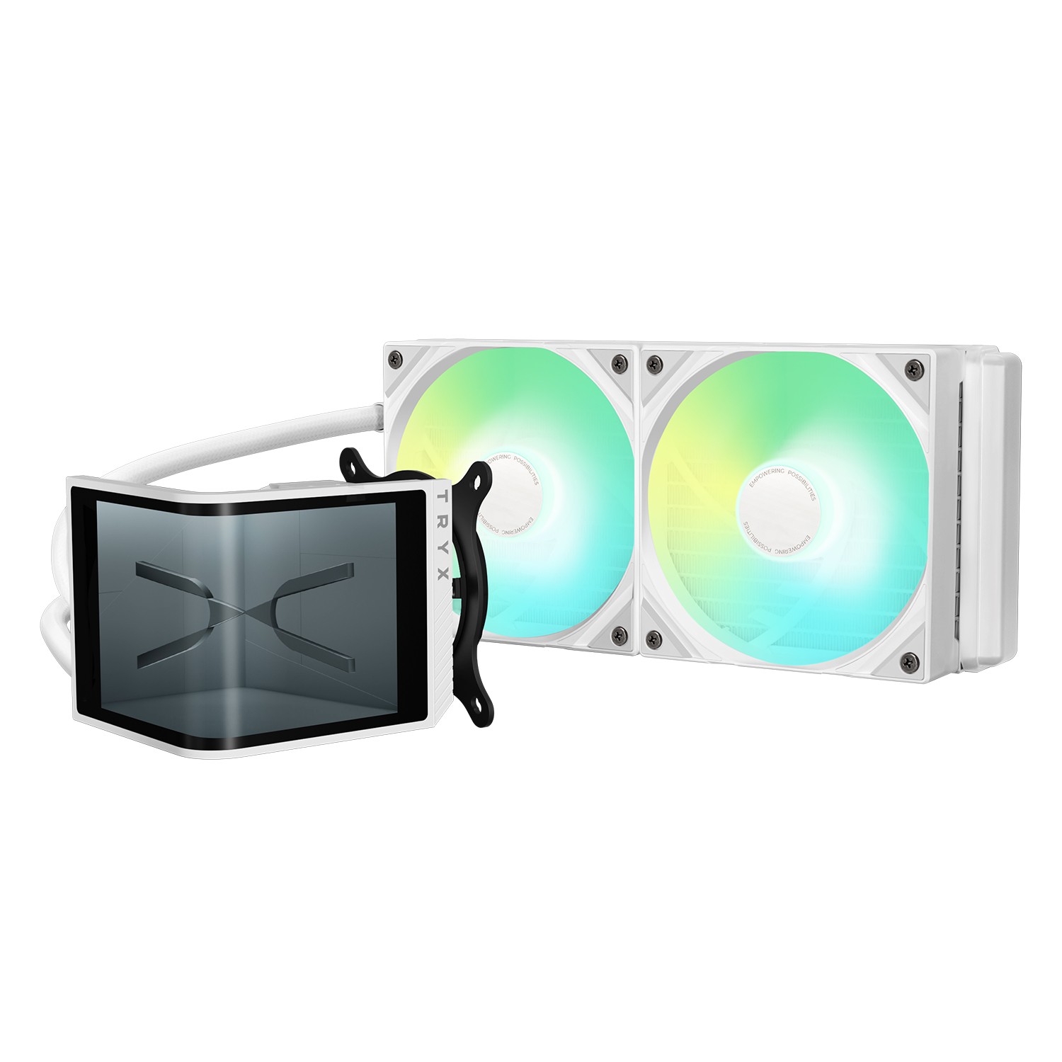 TRYX PANORAMA SE ARGB 240mm White All In One Liquid CPU Cooler 6.67-inch AMOLED.
