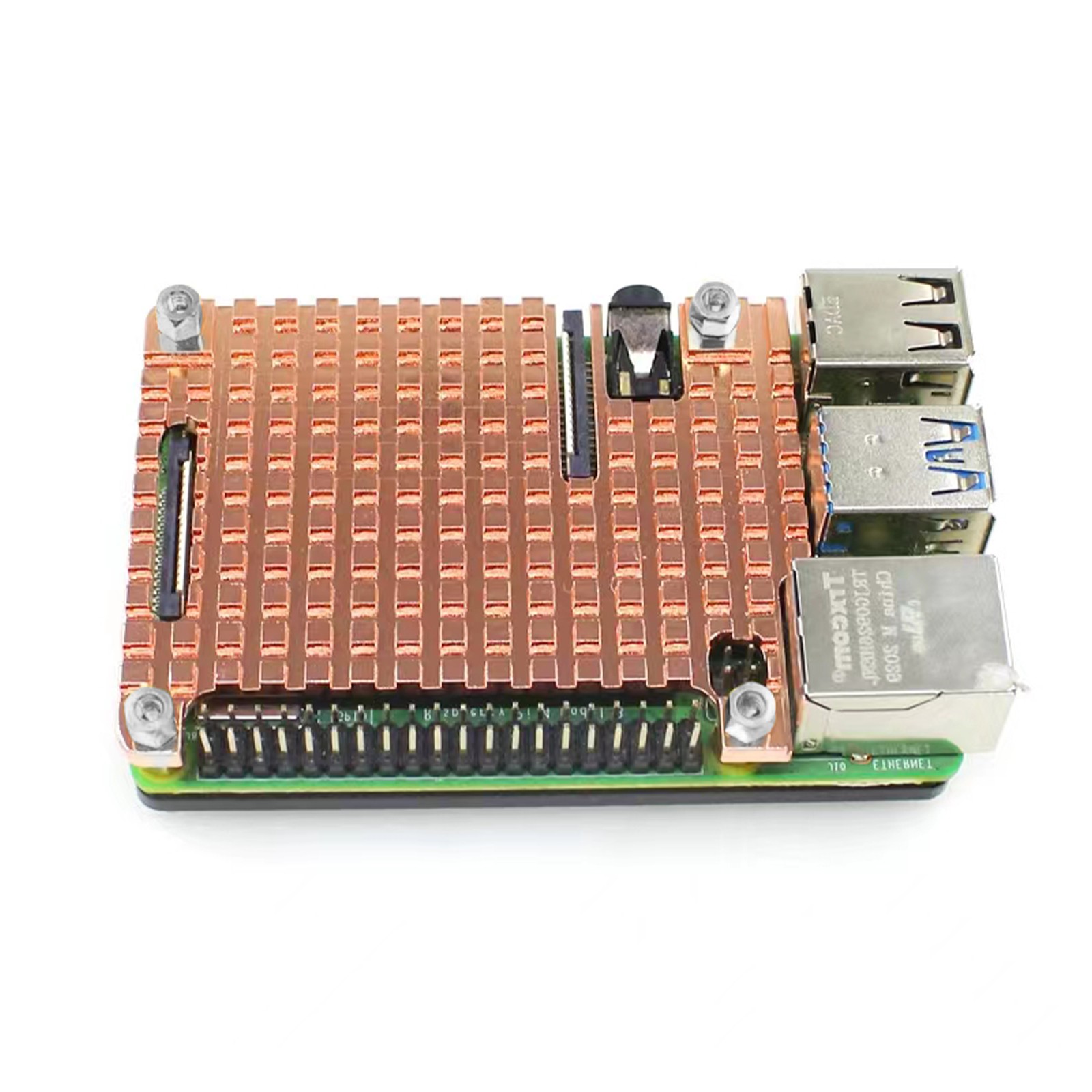 Thin Copper Heatsink Protective Passive Cooling Case Set For Raspberry Pi 4B