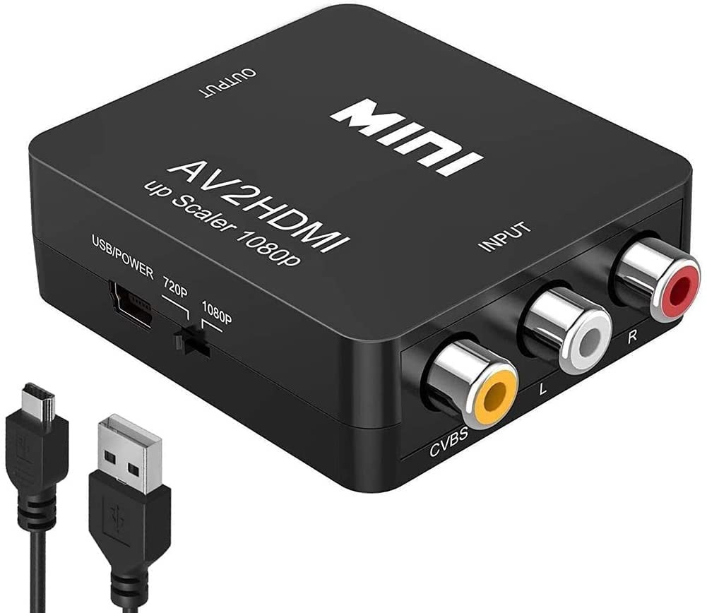 Amtake RCA to HDMI Converter, 1080P HDMI, Red,White,Yellow