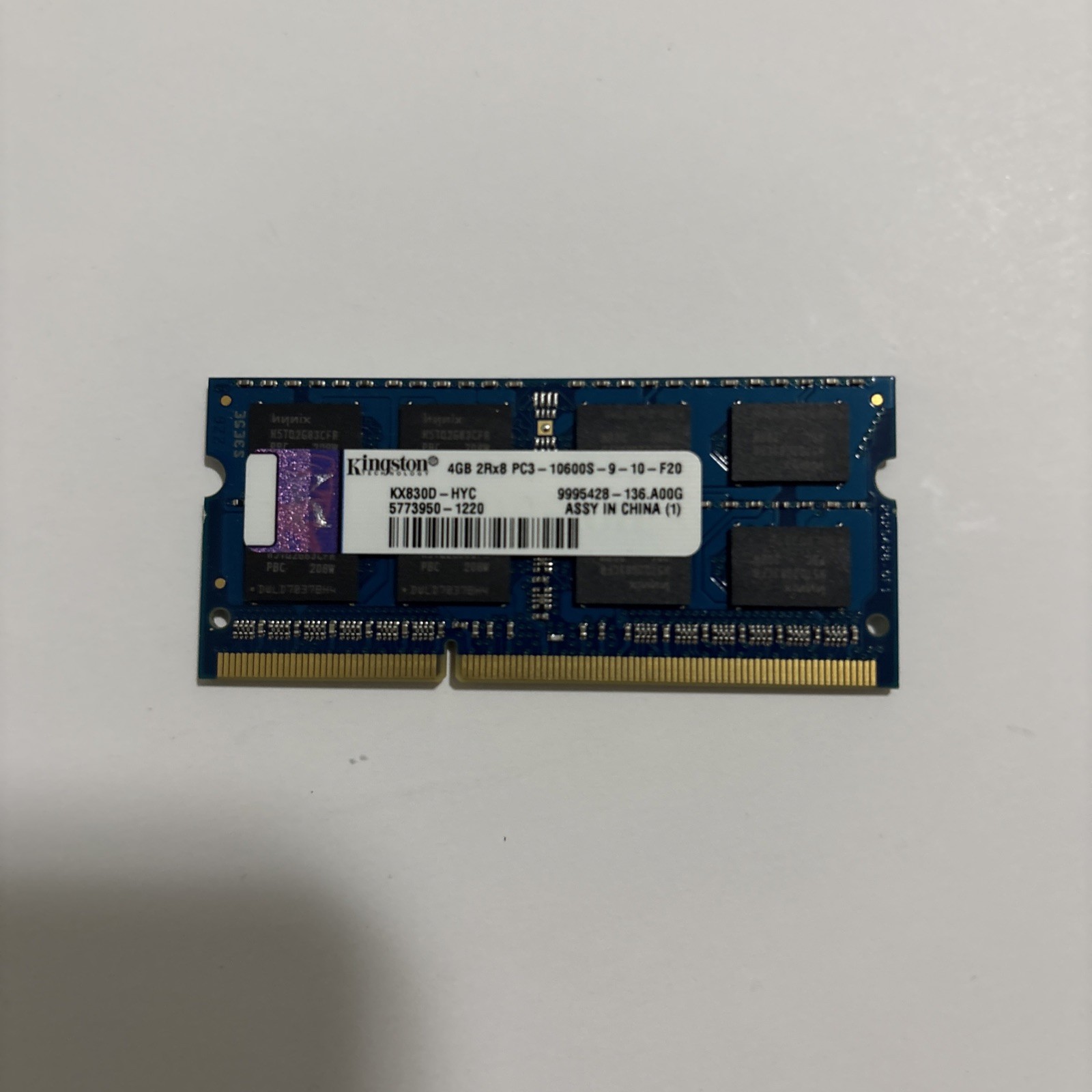 Kingston 4GB 2Rx8 DDR3 1333 MHz PC3-10600S SODIMM Memory Module