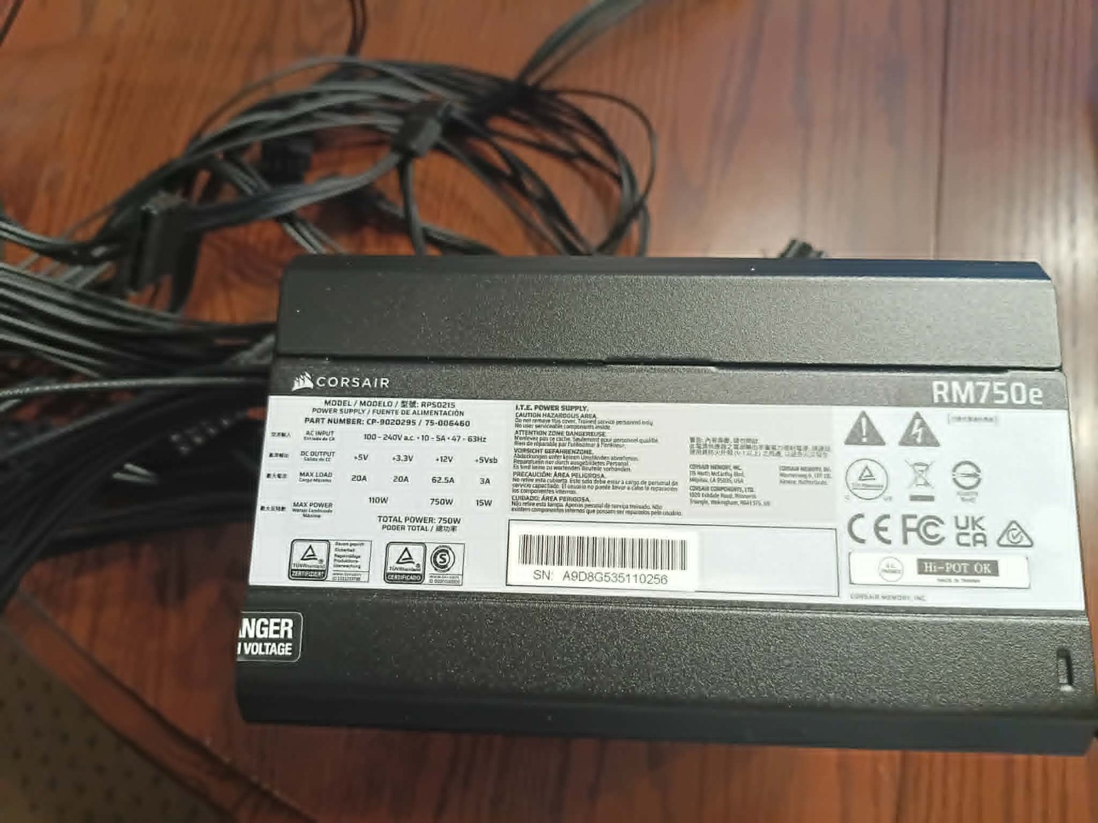 Computer Power Supply Corsair RM750e