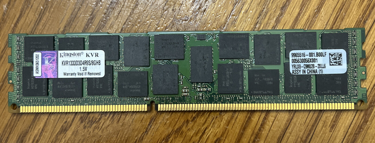 Kingston 8GB 2Rx4 DDR3-1333 PC3-10600R ECC REG Server Memory KVR1333D3D4R9S/8G