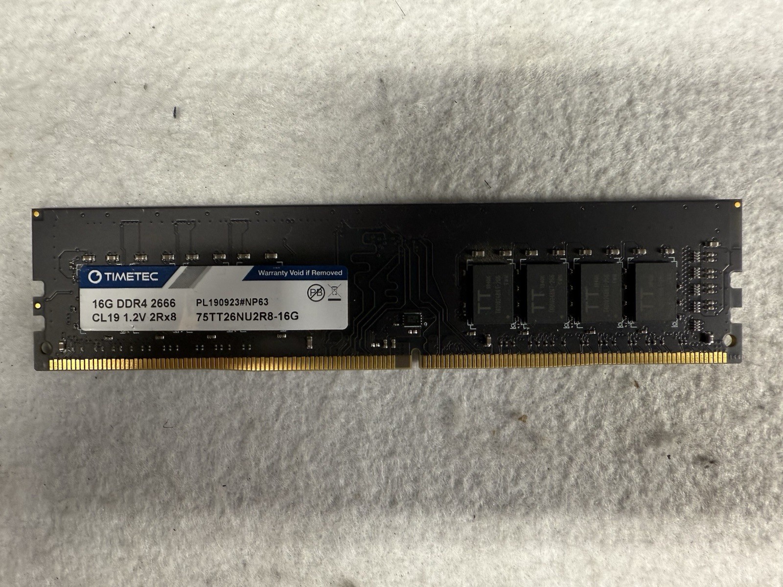 TIMETEC 16G DDR4 2666 2RX8 Desktop Memory RAM