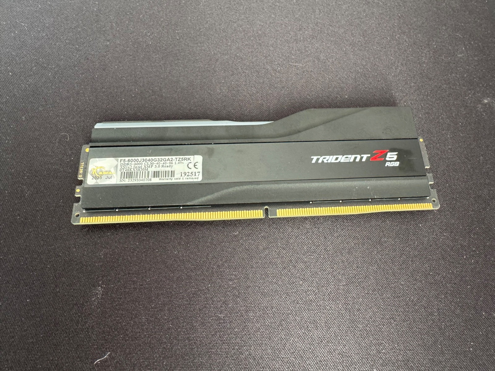 G.Skill Trident Z5 NEO RGB 32GB (1 x 32GB) DDR5 6000 CL30 RAM