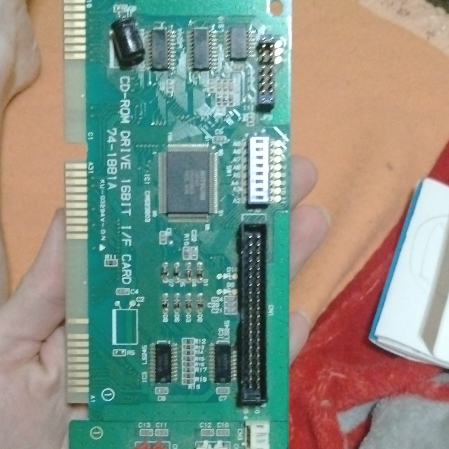 CD-ROM Drive 16BIT I/F Disk Controller Card 74-1881A ISA IDE w/ RCA Ports